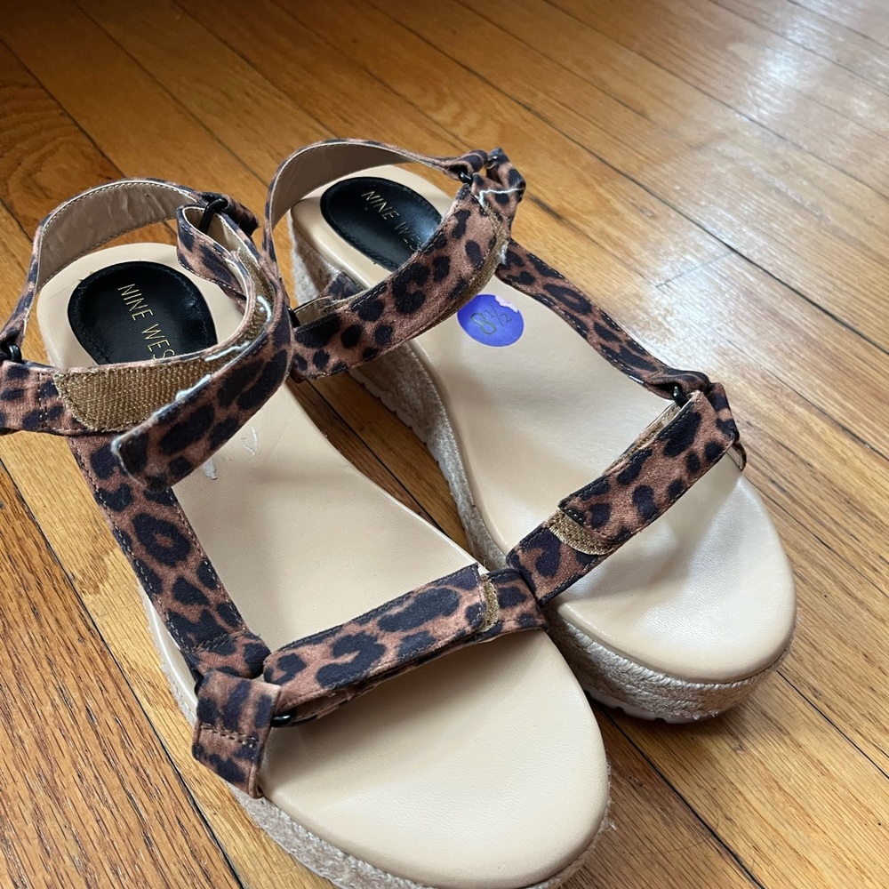 Nine West leopard print sandals